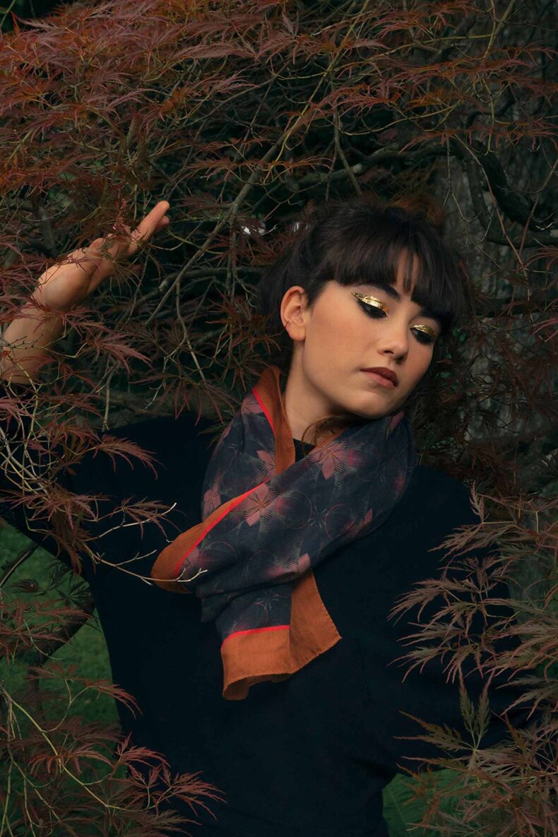 Wollschal «Blanche-Rose» von Nathalie Pellon