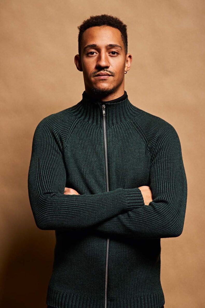 Strickjacke mit Reissverschluss